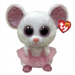 Pliušinis žaislas 15,5cm  NINA - white ballerina mouse reg