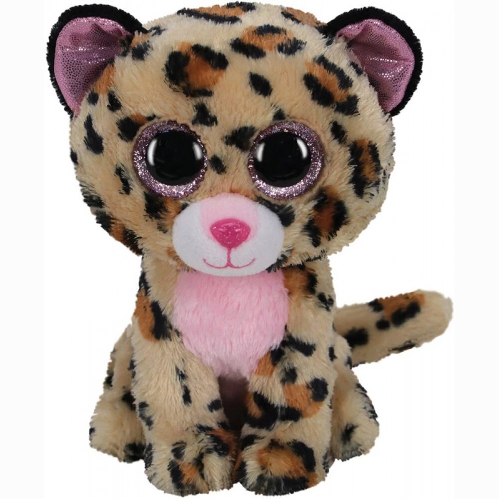 Pliušinis žaislas 15,5cm  LIVVIE - brown/pink leopard reg
