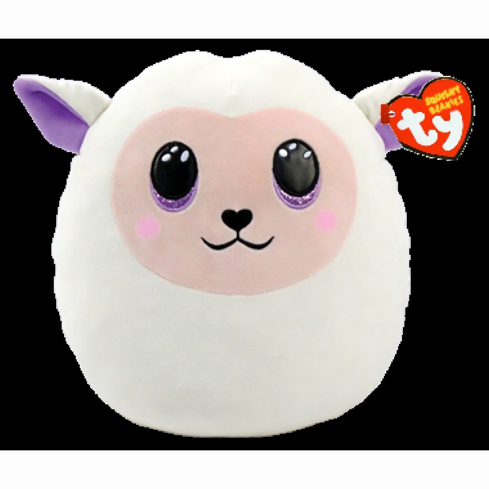 Pagalvėlė TY Squish a Boos  FLUFFY - white lamb squish 25cm