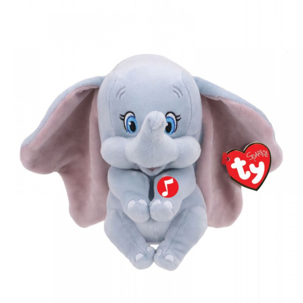 Pliušinis žaislas TY Disney Dumbo - elephant with sound reg, kaina