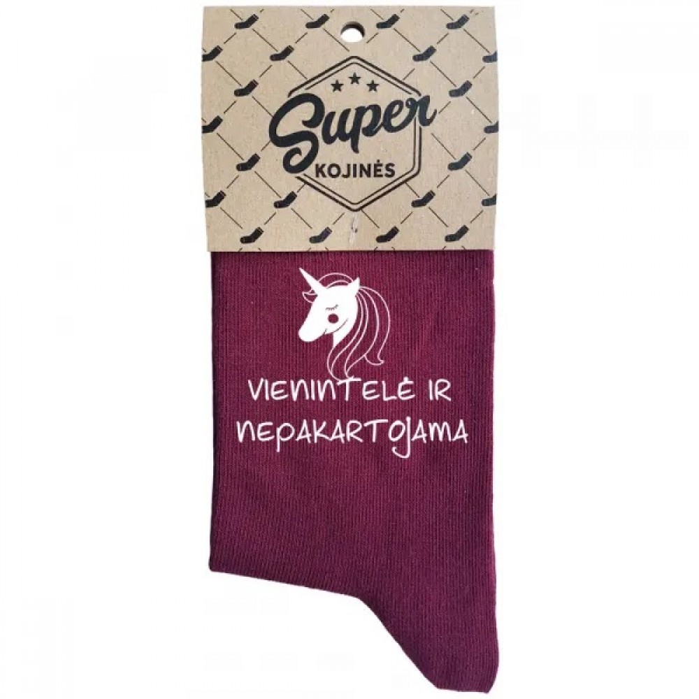 Moteriškos kojinės    Vienintelė ir nepakartojama   (pakabinama pakuotė)