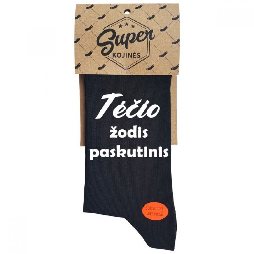 Kojinės  Tėčio žodis paskutinis  (pakabinama pakuotė)