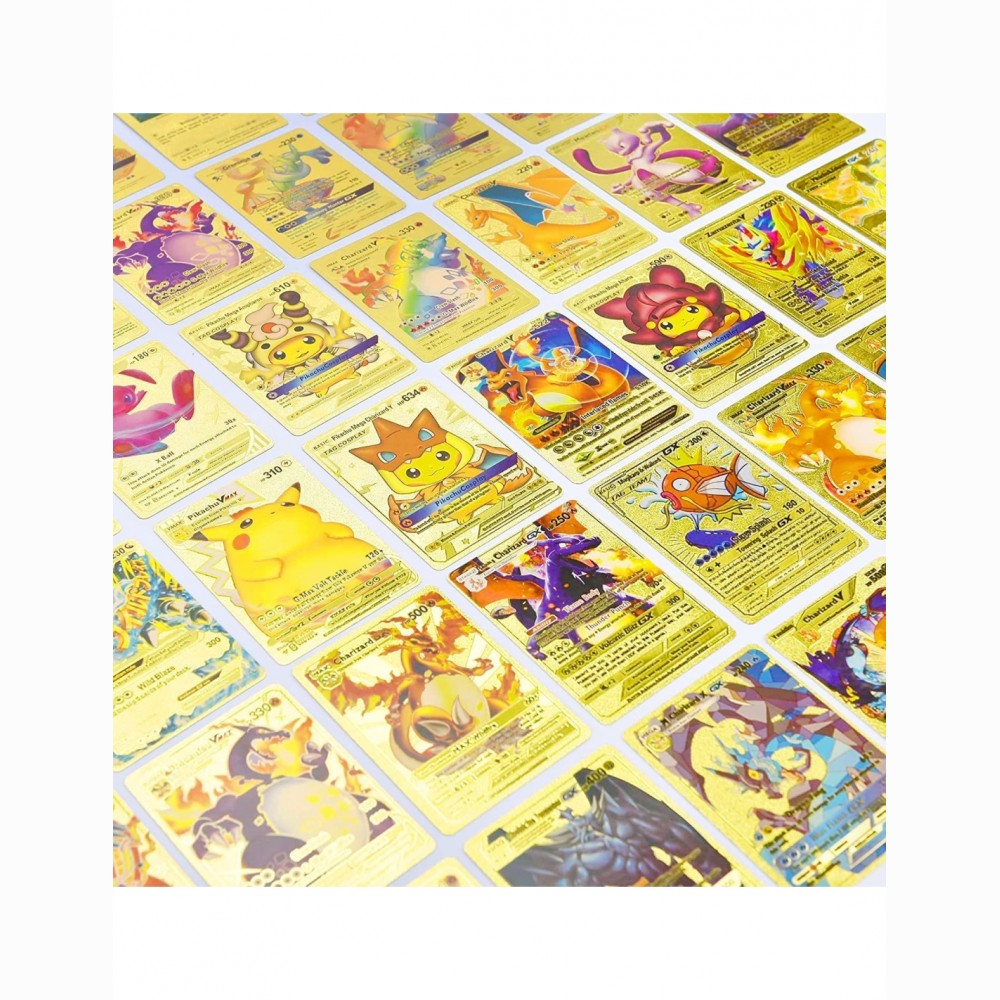 Pokemon auksinės kortos 10 vnt .nekolekcinės (analogas)