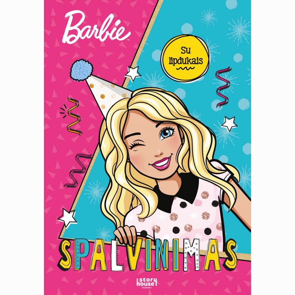 Barbie. Spalvinimas su lipdukais