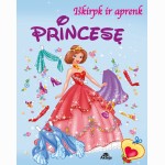 Iškirpk ir aprenk princesę (mėlyna)