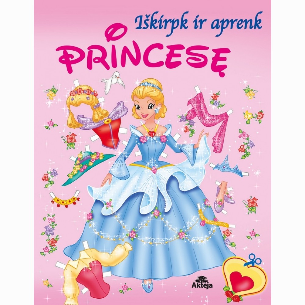 Iškirpk ir aprenk princesę (rožinė)