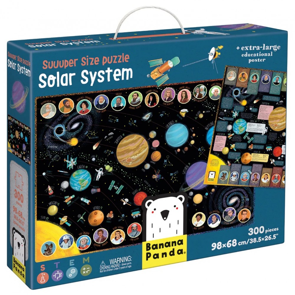Lavinamoji dėlionė BANANAPANDA Suuuper Size Puzzle Solar System