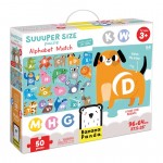Lavinamoji dėlionė BANANAPANDA Suuuper Size Puzzle Alphabet Match 3+