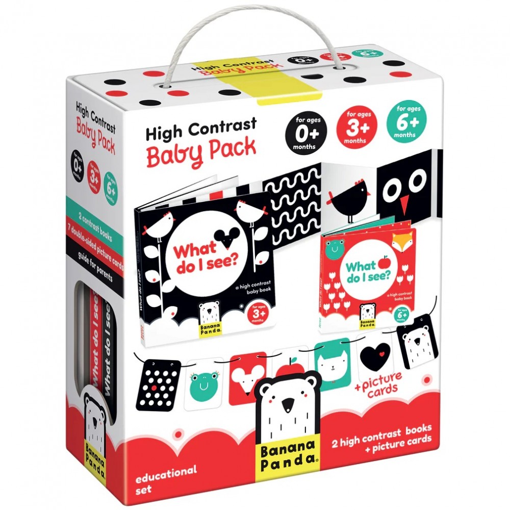 Lavinamasis rinkinys kūdikiui High Contrast Baby Pack 0+/3m+/6m+