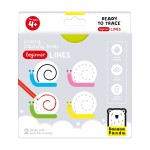 Spalvinimo kortelės Looong Coloring Books: Ready to Trace Beginner Lines 4+