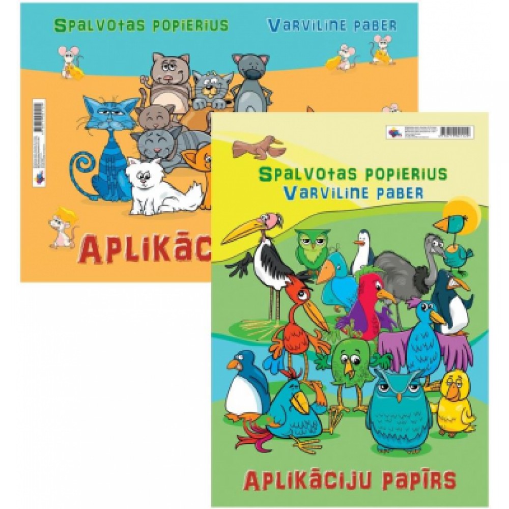 Spalvotas popierius, A3, 8 sp., dvipusis, 80gsm