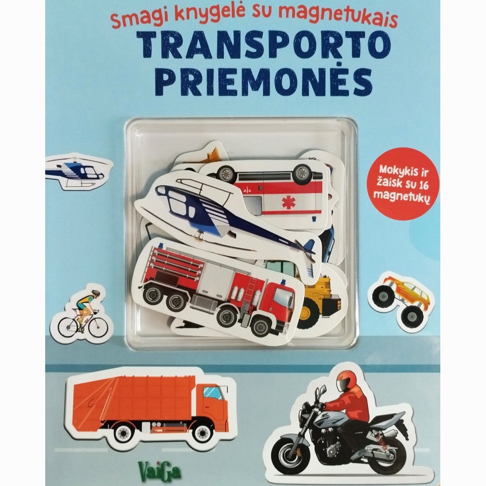 Transporto priemonės. Smagi knygelė su magnetukais