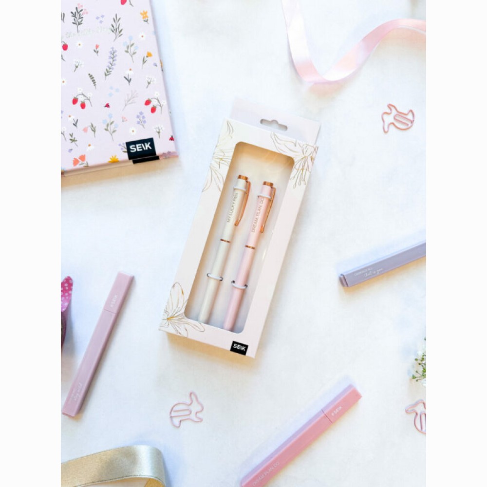 TUŠINUKAI  MY LUCKY PEN (JUODAS) & DREAM. PLAN. DO (MĖLYNAS)  2 VNT.