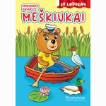 Meškiukai. Spalvinimo knygelė su lipdukais