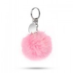 Raktų pakabukas PINK pompom, rausvos sp., pūkuotas