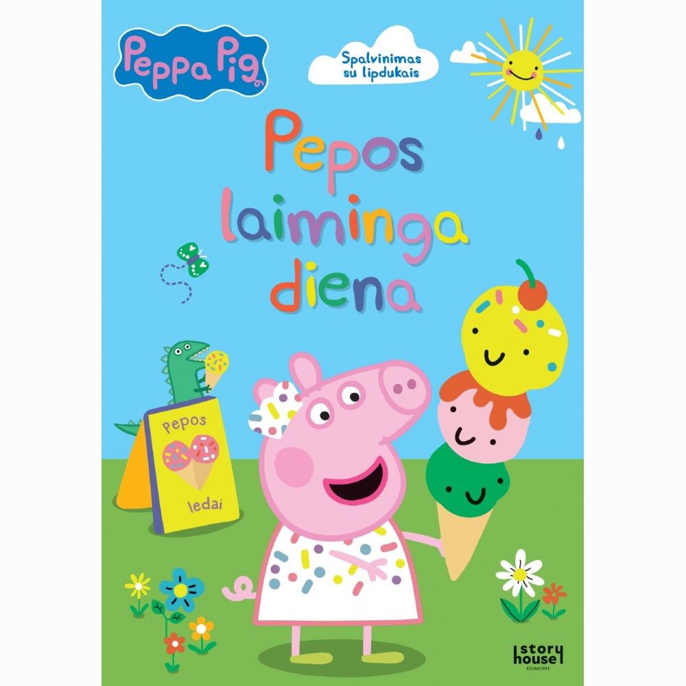 Peppa Pig. Spalvinimas su lipdukais