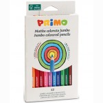 Spalvoti pieštukai PRIMO Jumbo, 12 spalvų