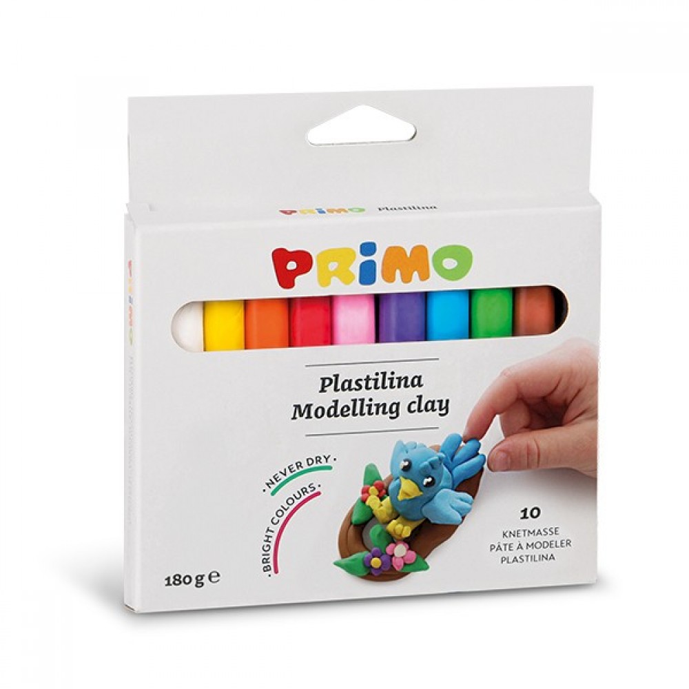 Plastilinas PRIMO, 10 spalvų