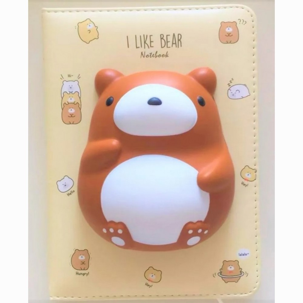Užrašų knygelė Squishi Bear, 128 lapų