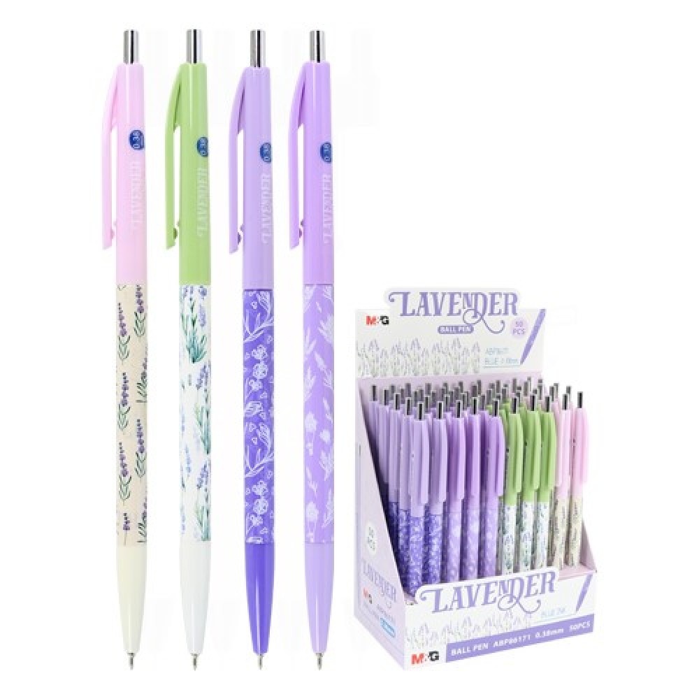 Tušinukas M&G Lavender 0.38 mėlyna su adatine galvute rinkinys