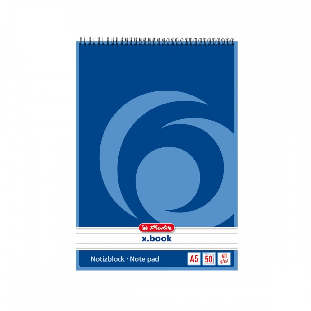 Bloknotas su spirale A5 50l linija 00110510 HERLITZ/10