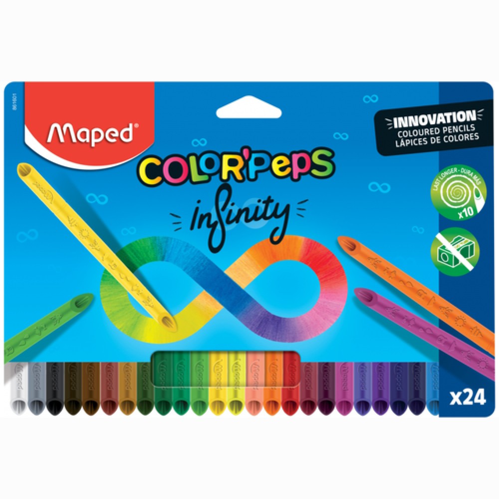 Spalvotas pieštukas Maped Infinity 24vnt.