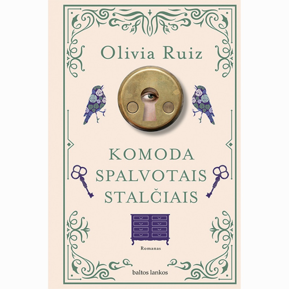 Komoda spalvotais stalčiais