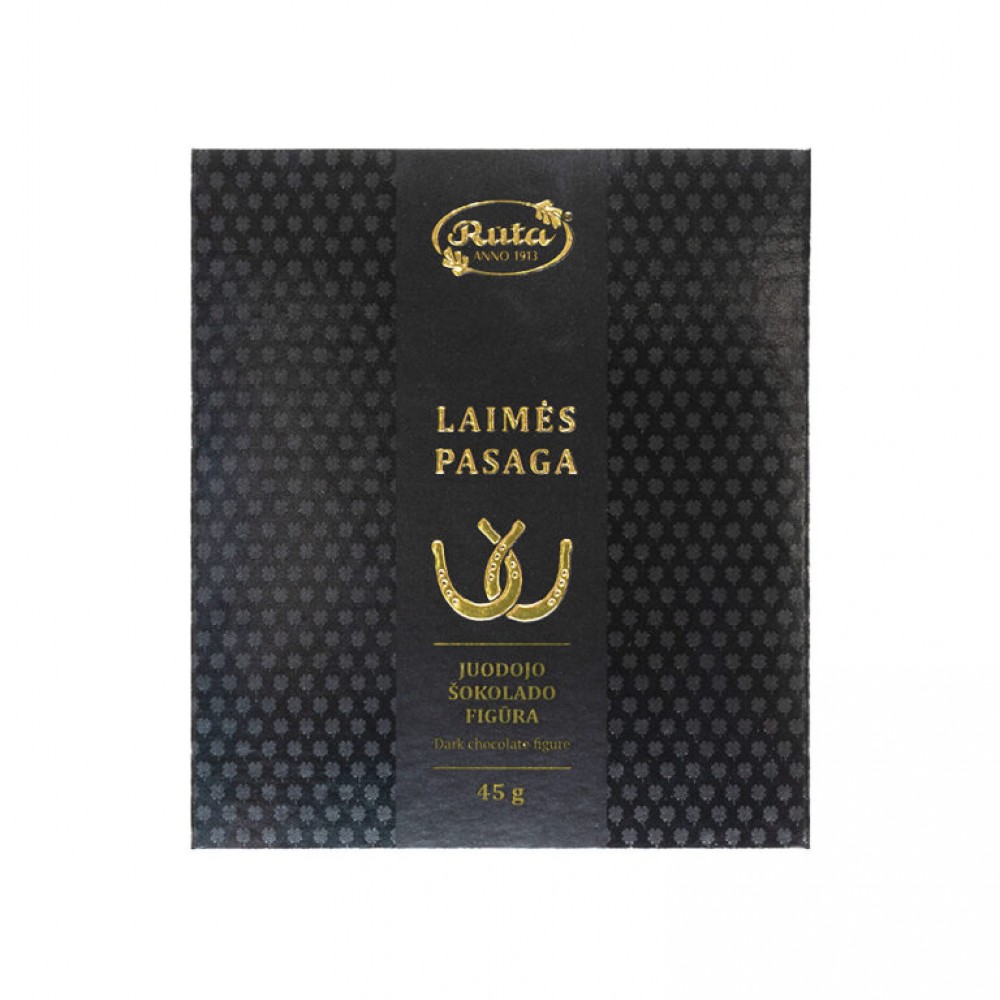 Juodojo šokolado (50 %) figūra „Laimės pasaga