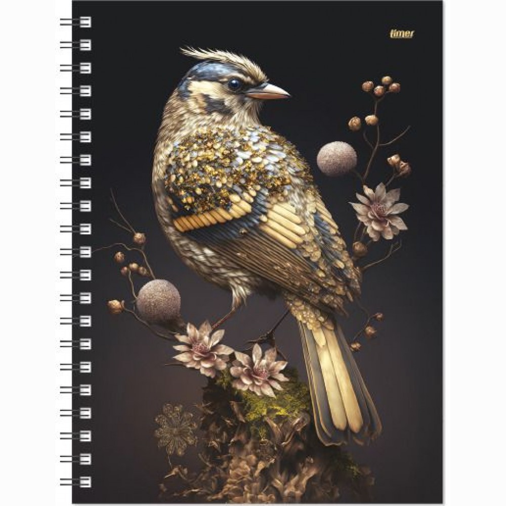 Darbo knyga KANCLER SPIRAL gold bird