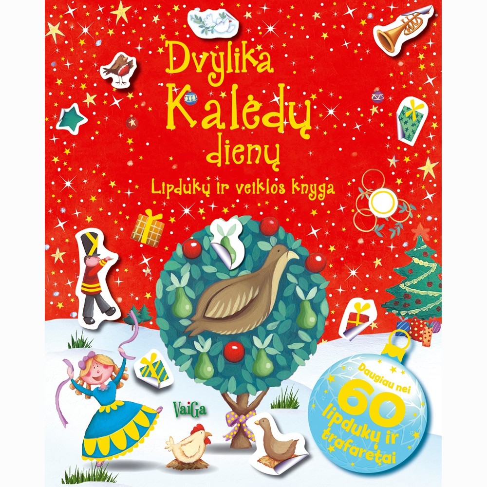 Dvylika Kalėdų dienų. Lipdukų ir veiklos knyga