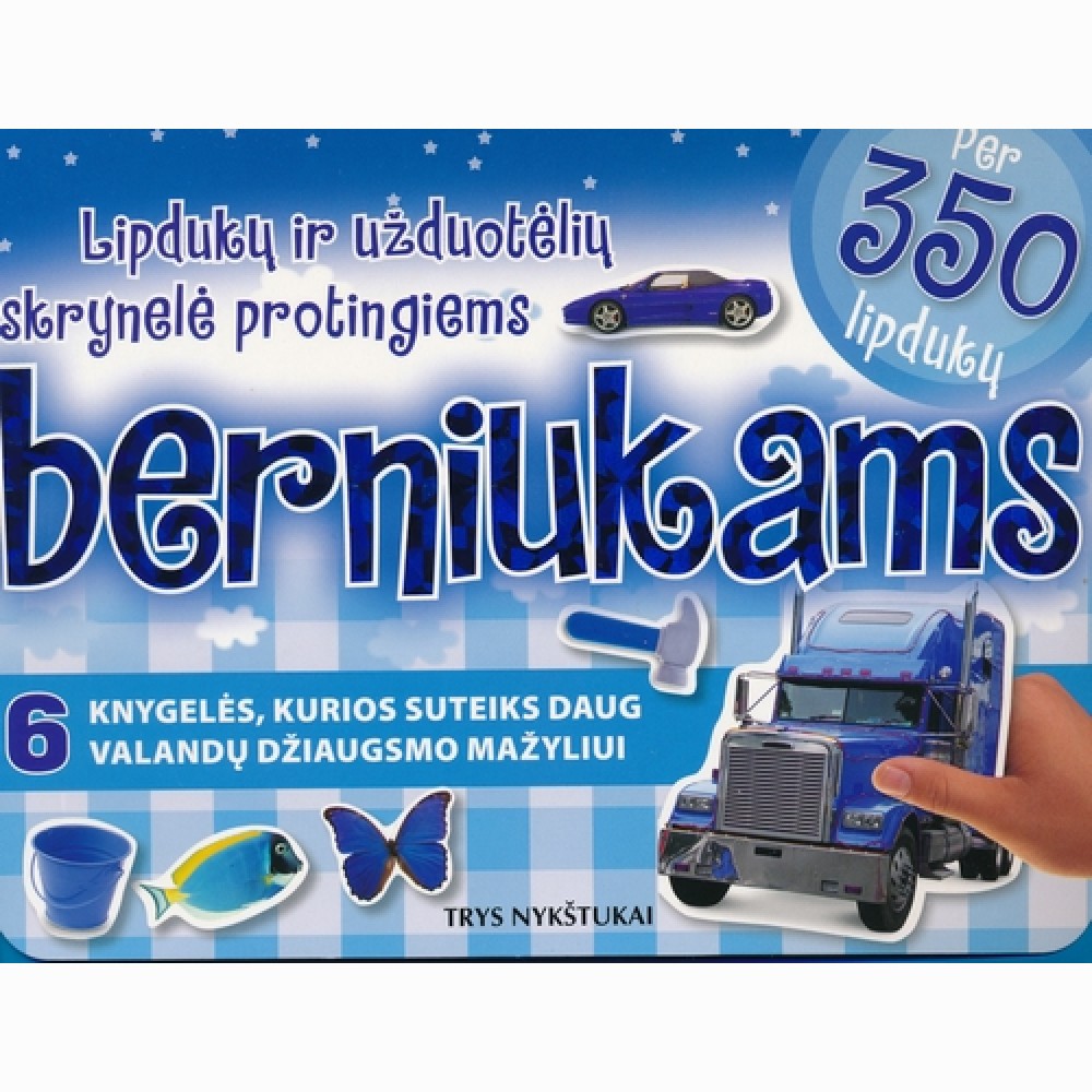 Lipdukų ir užduotėlių skrynelė protingiems berniukams