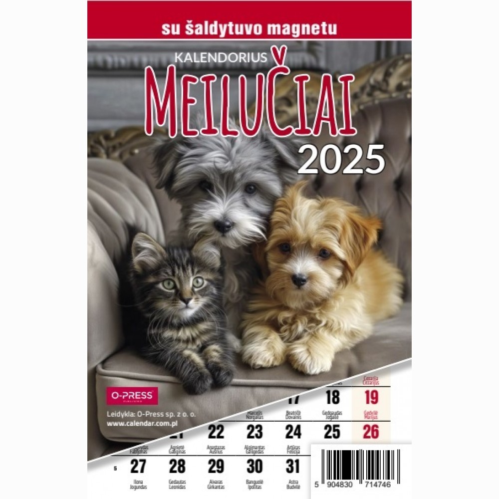 Kal. 2025 su magnetu Meilučiai