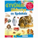Gyvūnai. Užduotys su lipdukais 3-6 metų vaikams