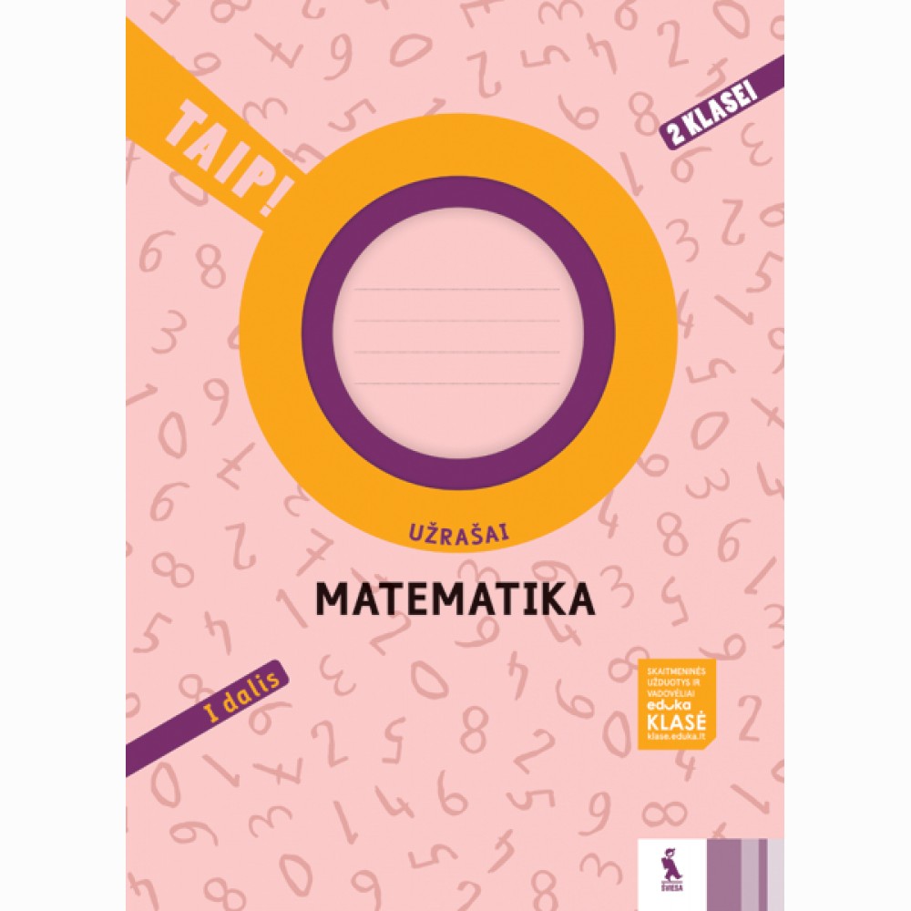 Matematika. Užrašai 2 klasei, 1 dalis (serija „TAIP!“)