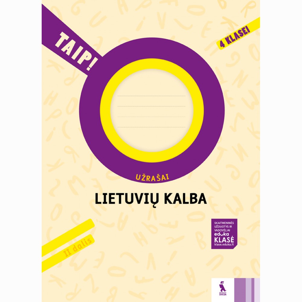 Lietuvių kalba. Užrašai 4 klasei, 2 dalis (serija „TAIP!“)