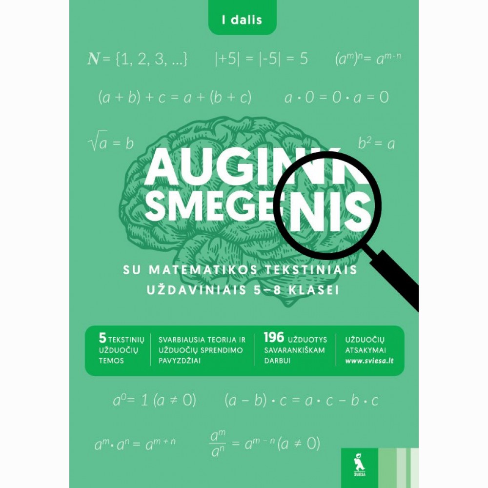 Augink smegenis su matematikos tekstiniais uždaviniais 5-8 klasei, 1 dalis