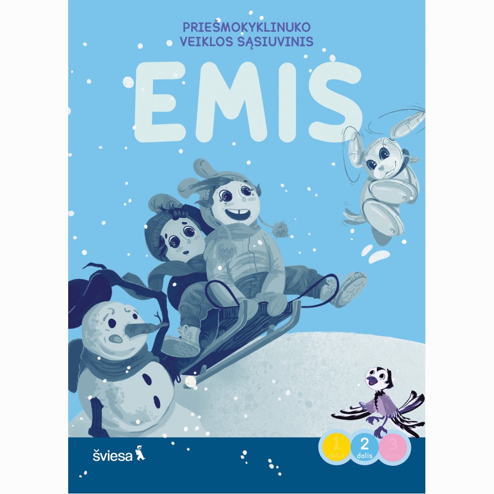 Emis. Žiemos džiaugsmai. Priešmokyklinuko veiklos sąsiuvinis, 2 dalis