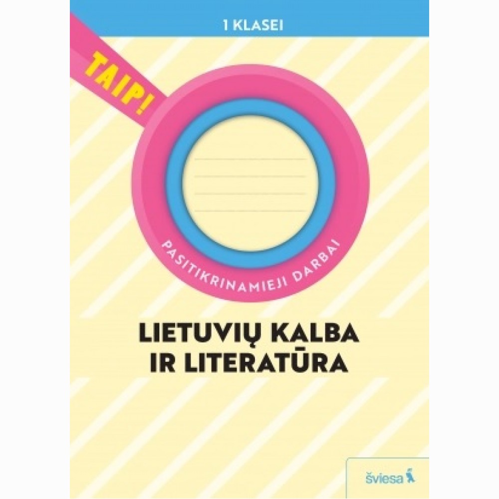 Lietuvių kalba. Pasitikrinamieji darbai 1 klasė (atnaujinta 2022). Serija TAIP!