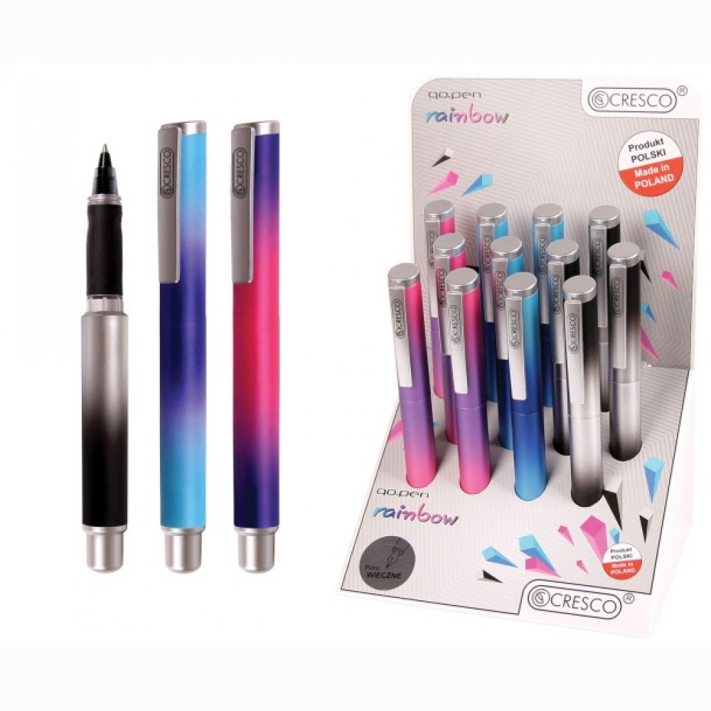 Kapsulinis rašiklis GO PEN RAINBOW (displ. 12 vnt.)