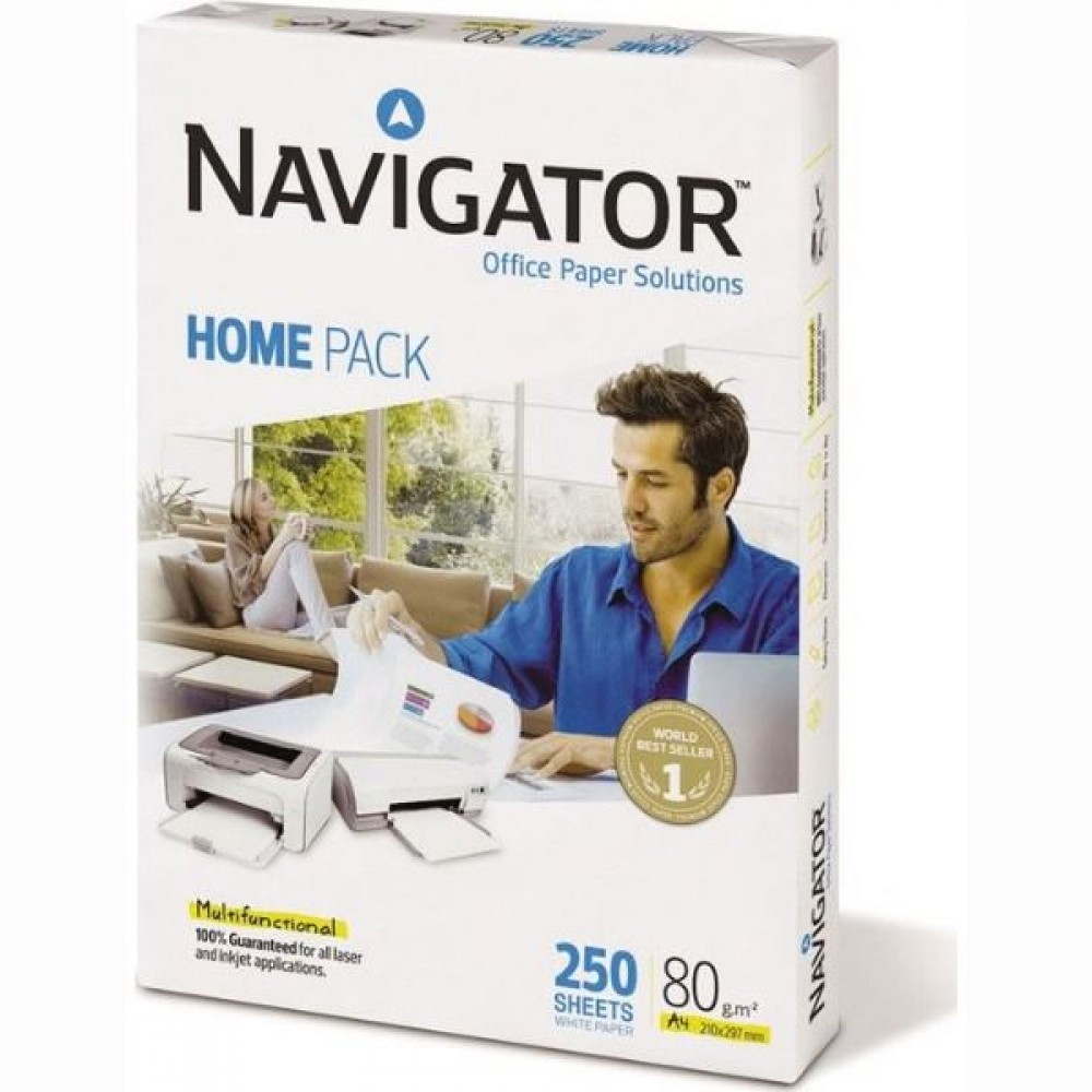 Biuro popierius NAVIGATOR HOME PACK A4, 80 g/m2, 250 lapų 