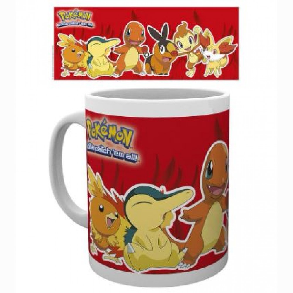 POKEMON - Puodelis - 320 ml - Fire Starters