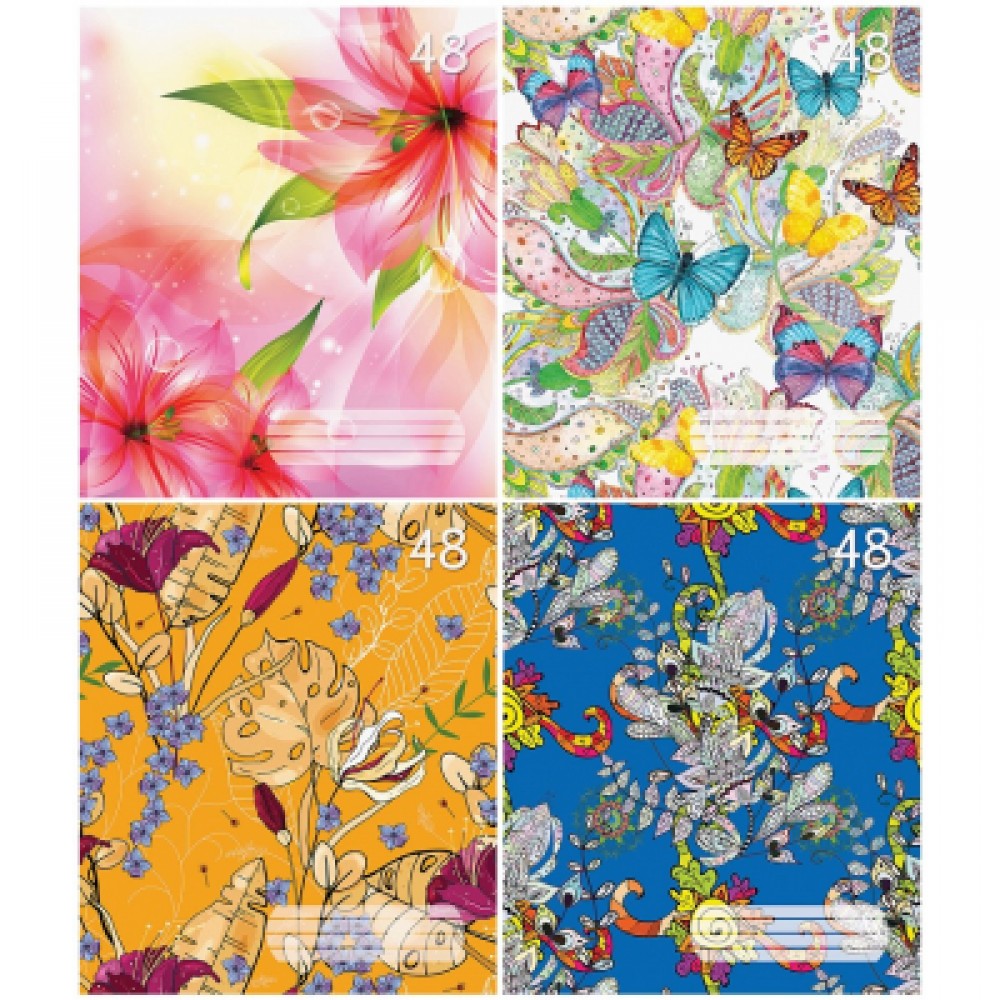 Sąsiuvinis segtas ABC JUMS FLORA, A5 (17x20 cm), 48 lapai, langeliai