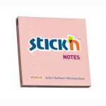 Lipnūs lapeliai Stick“N 21148, 76x76mm, 100 lapelių, rausvos spalvos