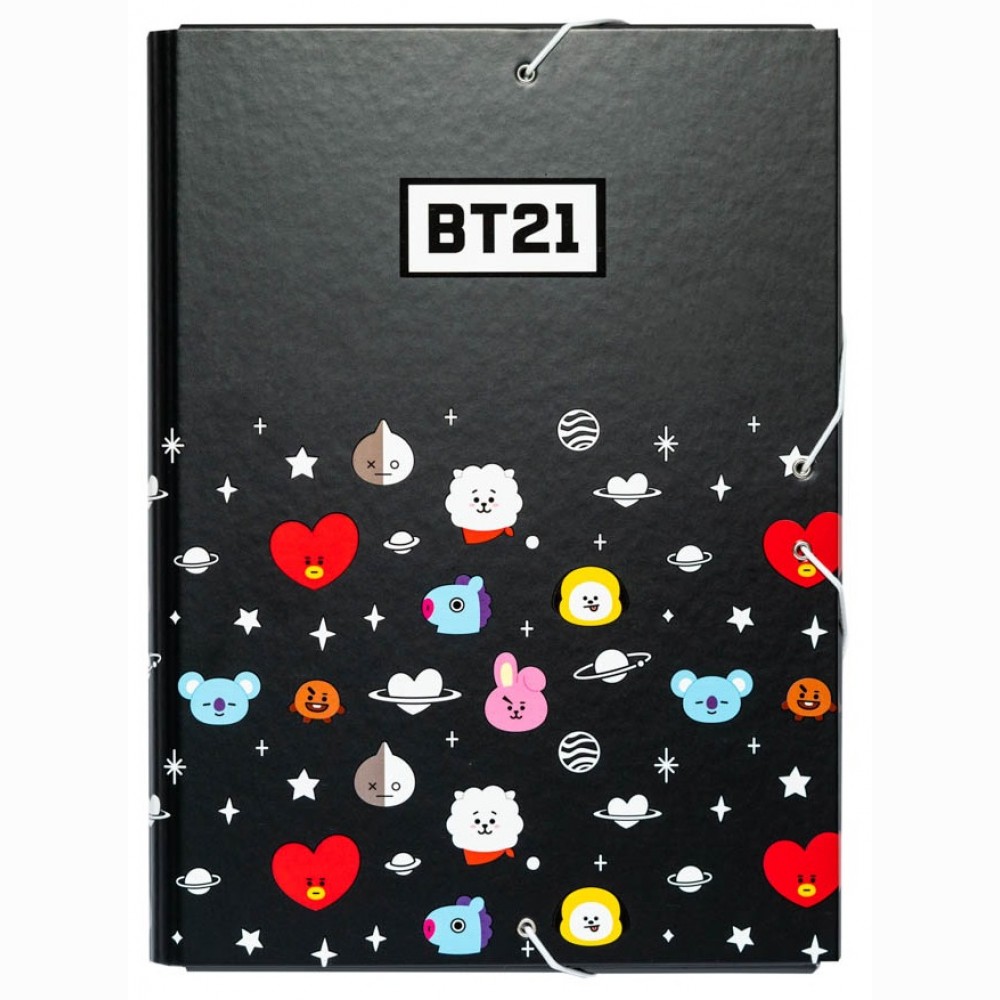 BT21 A4 Kartoninis aplankas su gumele