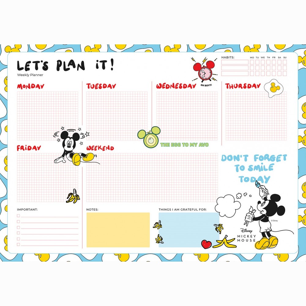 Mickey Mouse A3 Savaitės planuoklis
