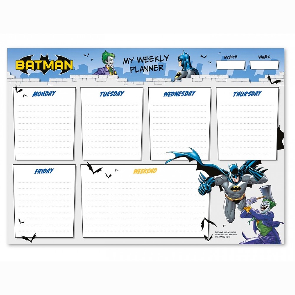DC Comics Batman A4 Savaitės planuoklis