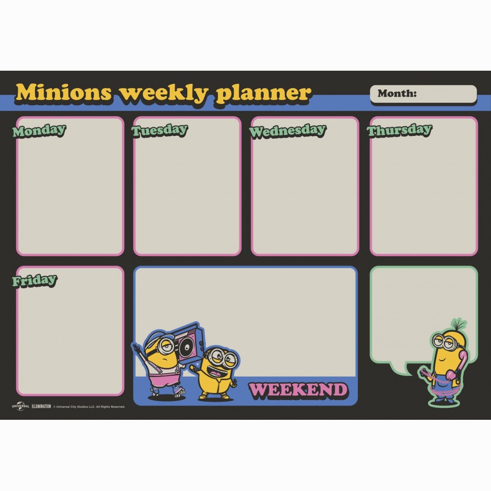 Minions A4 savaitės planuoklis