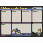 Minions A4 savaitės planuoklis