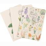 Kokonote Botanical Wild Flowers  A6 Užrašų knygutės 3 vnt