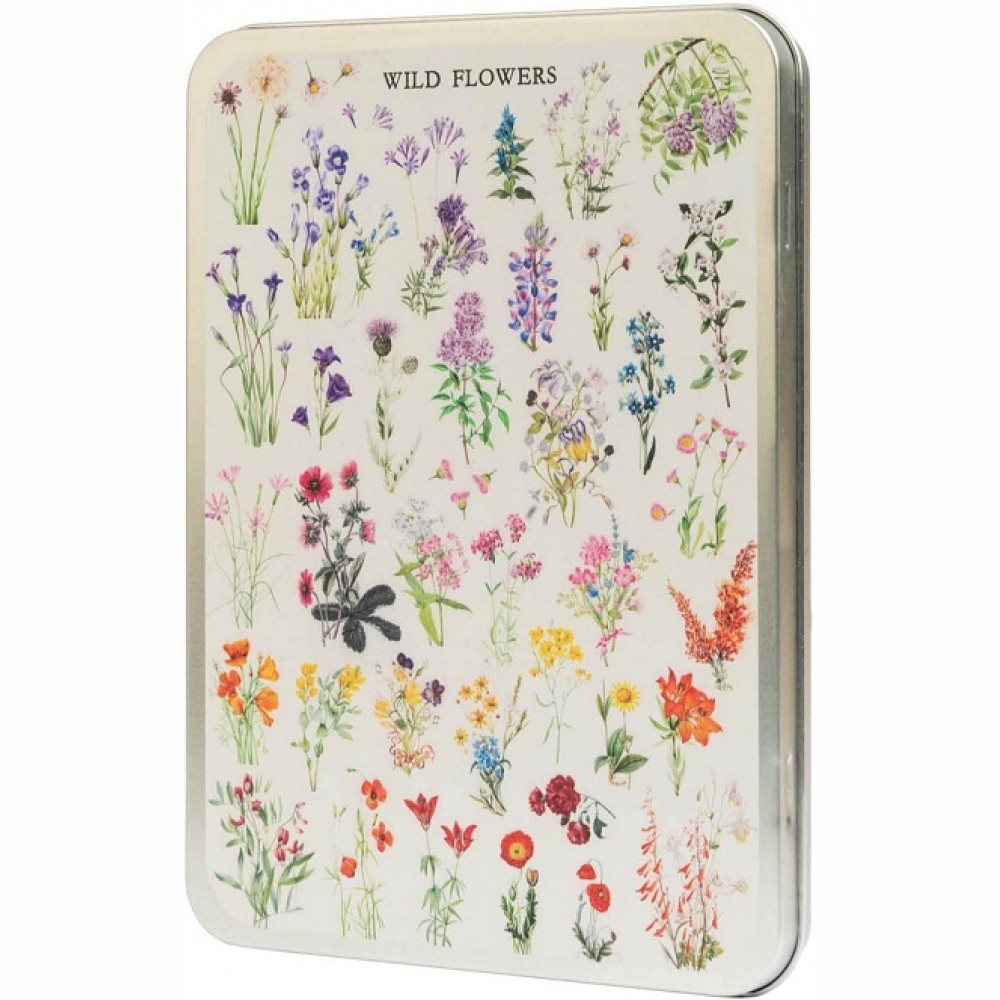 Kokonote Botanical Wild Flowers 100 Detalių dėlionė metalinėje dėžutėje 